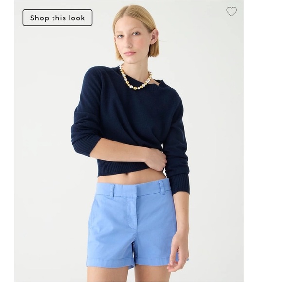 J. Crew Pants - J‎ CREW 4" Inseam Cotton Stretch Chino Shorts. Women’s Size 6. Periwinkle.